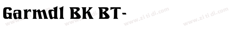 Garmdl BK BT字体转换